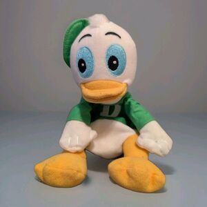 Disney DuckTales Dewey Duck 9” Plush Toy Stuffed Animal Green Hat & Shirt D